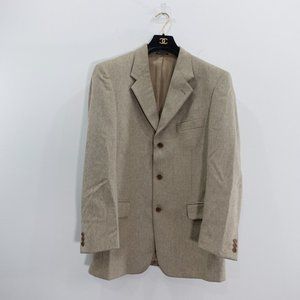 Beige Cashmere Sports Coat Mens 39 R Medium Tan Italian Blazer ITALY Todays Man